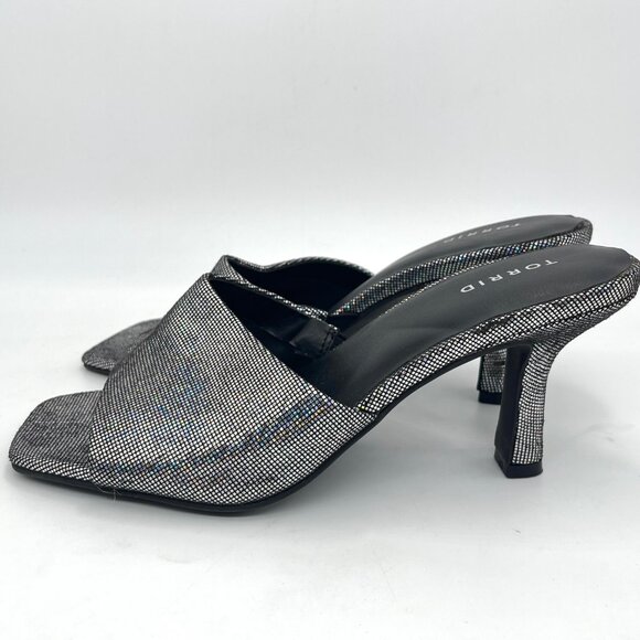 Torrid Gray Holographic Print Kitten Heel - Size 8W - Picture 8 of 10